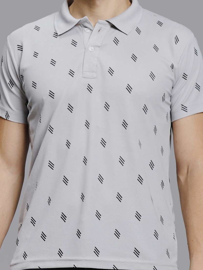 men all over print short sleeve regular fit polo t-shirt - 22084699 -  Standard Image - 4