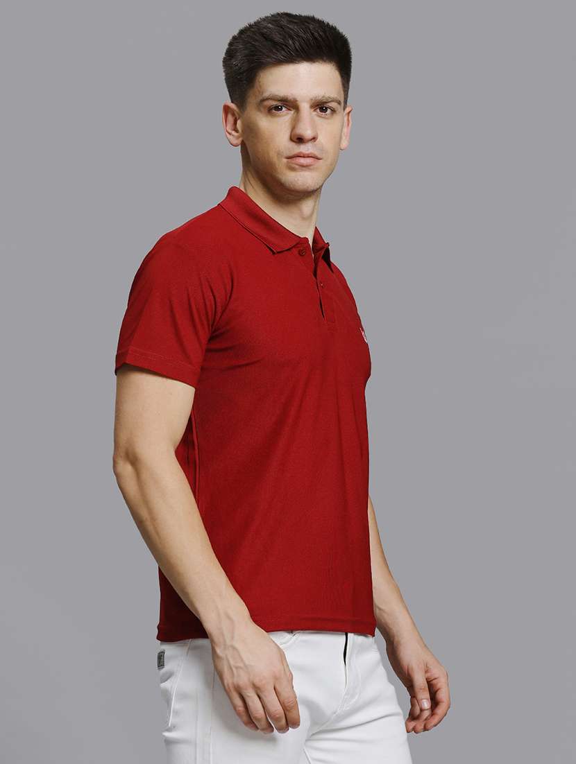 men solid short sleeve regular fit polo t-shirt