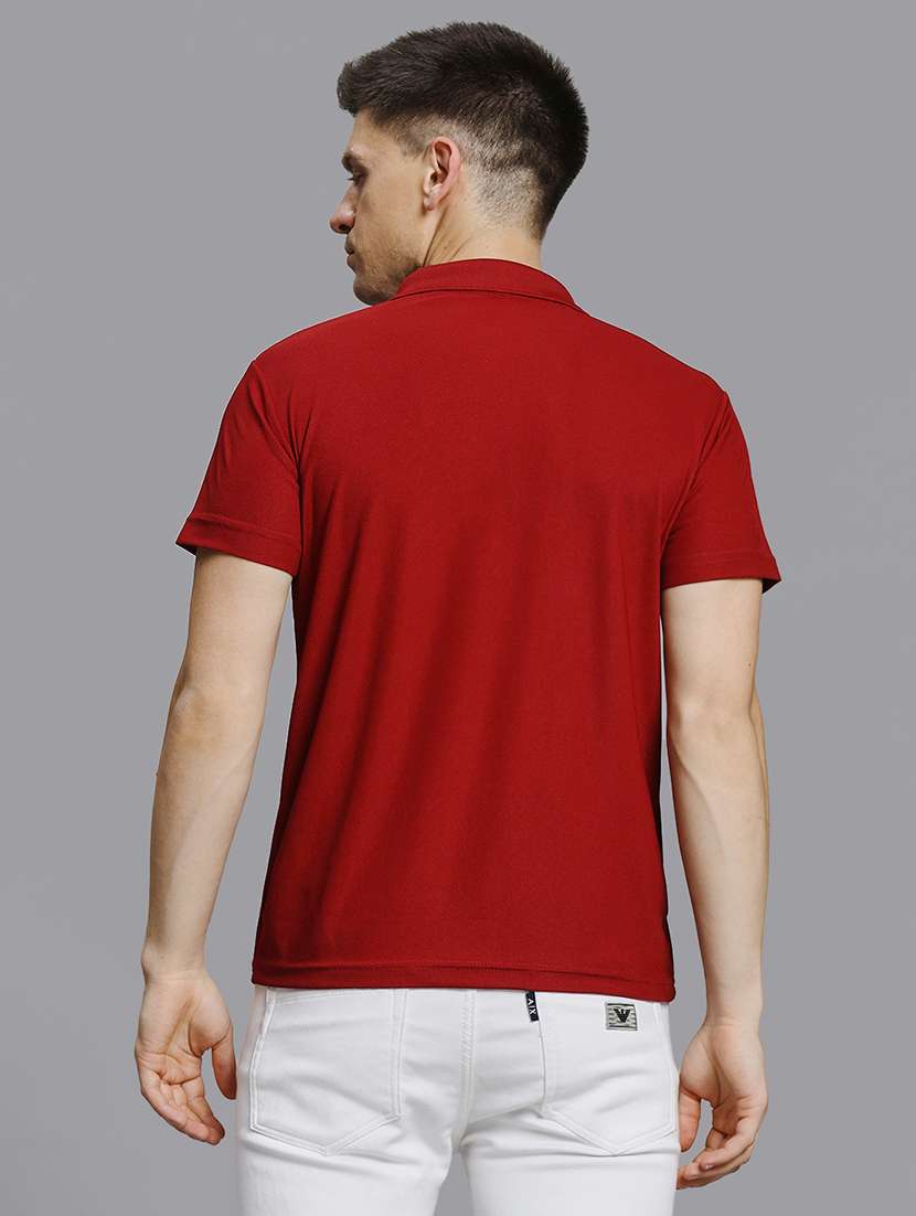 men solid short sleeve regular fit polo t-shirt - 22084701 -  Standard Image - 1