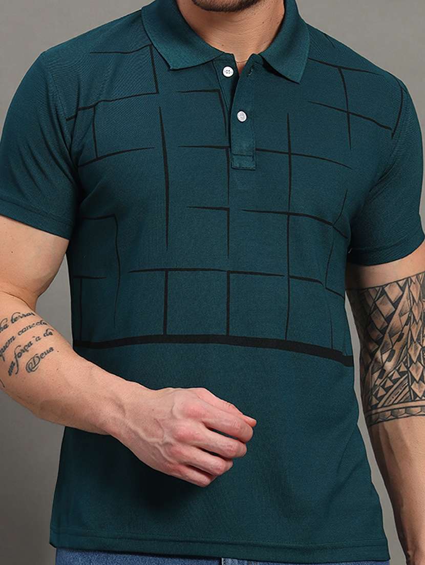 men printed short sleeve regular fit polo t-shirt - 22084710 -  Standard Image - 4