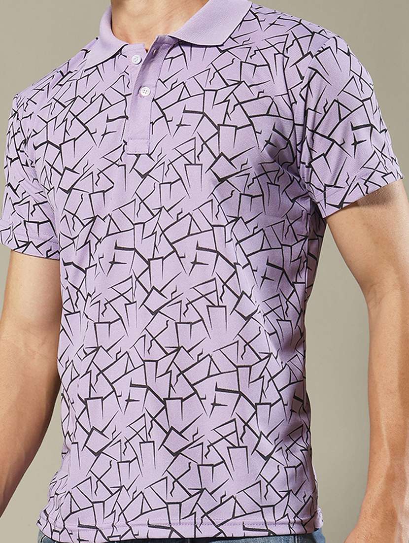 men printed short sleeve regular fit polo t-shirt - 22084712 - Standard Image - 4