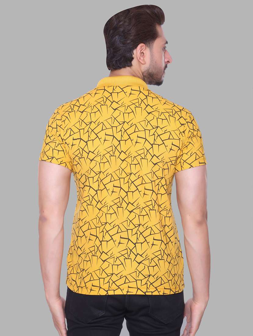 men printed short sleeve regular fit polo t-shirt - 22084713 -  Standard Image - 1