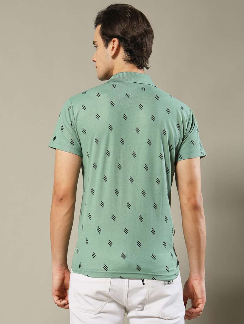 men printed short sleeve regular fit polo t-shirt - 22084714 - Standard Image - 1
