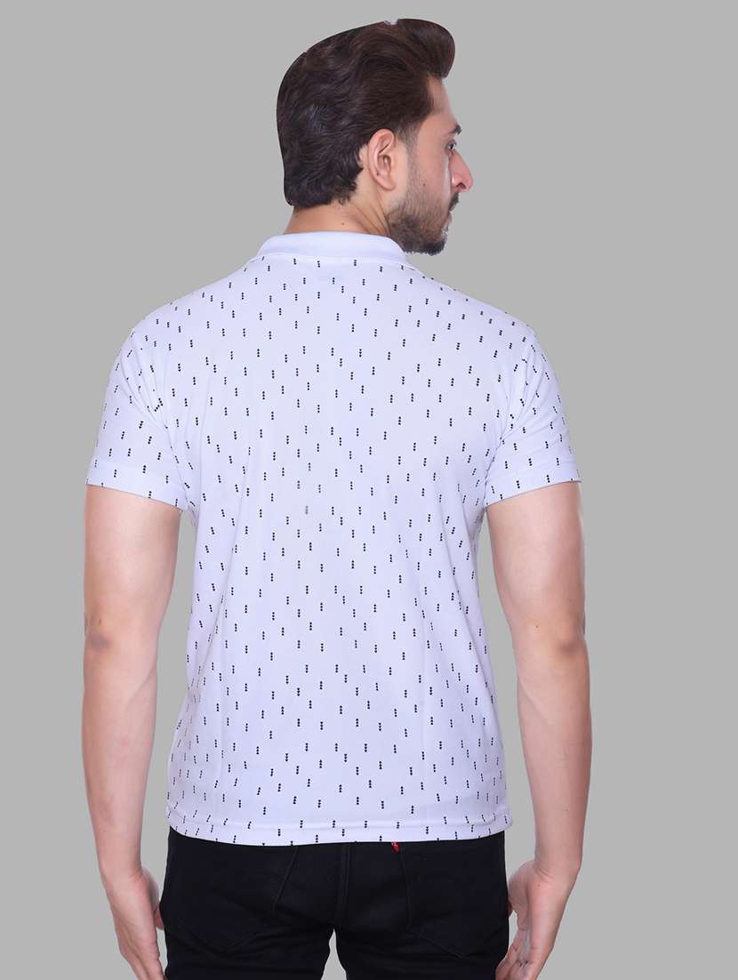 men printed short sleeve regular fit polo t-shirt - 22084715 -  Standard Image - 1