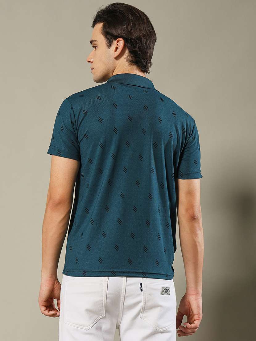 men printed short sleeve regular fit polo t-shirt - 22084716 -  Standard Image - 1