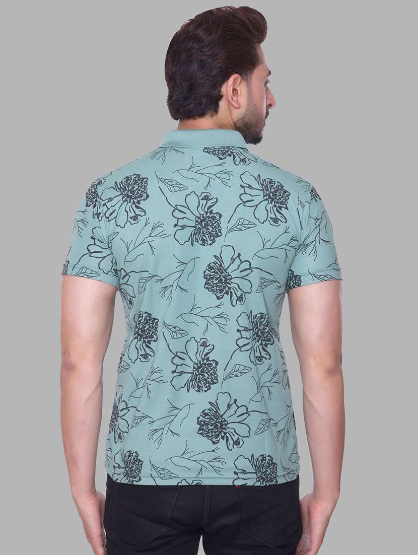 men printed short sleeve regular fit polo t-shirt - 22084718 -  Standard Image - 1