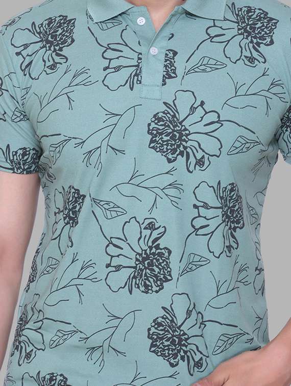 men printed short sleeve regular fit polo t-shirt - 22084718 -  Standard Image - 4