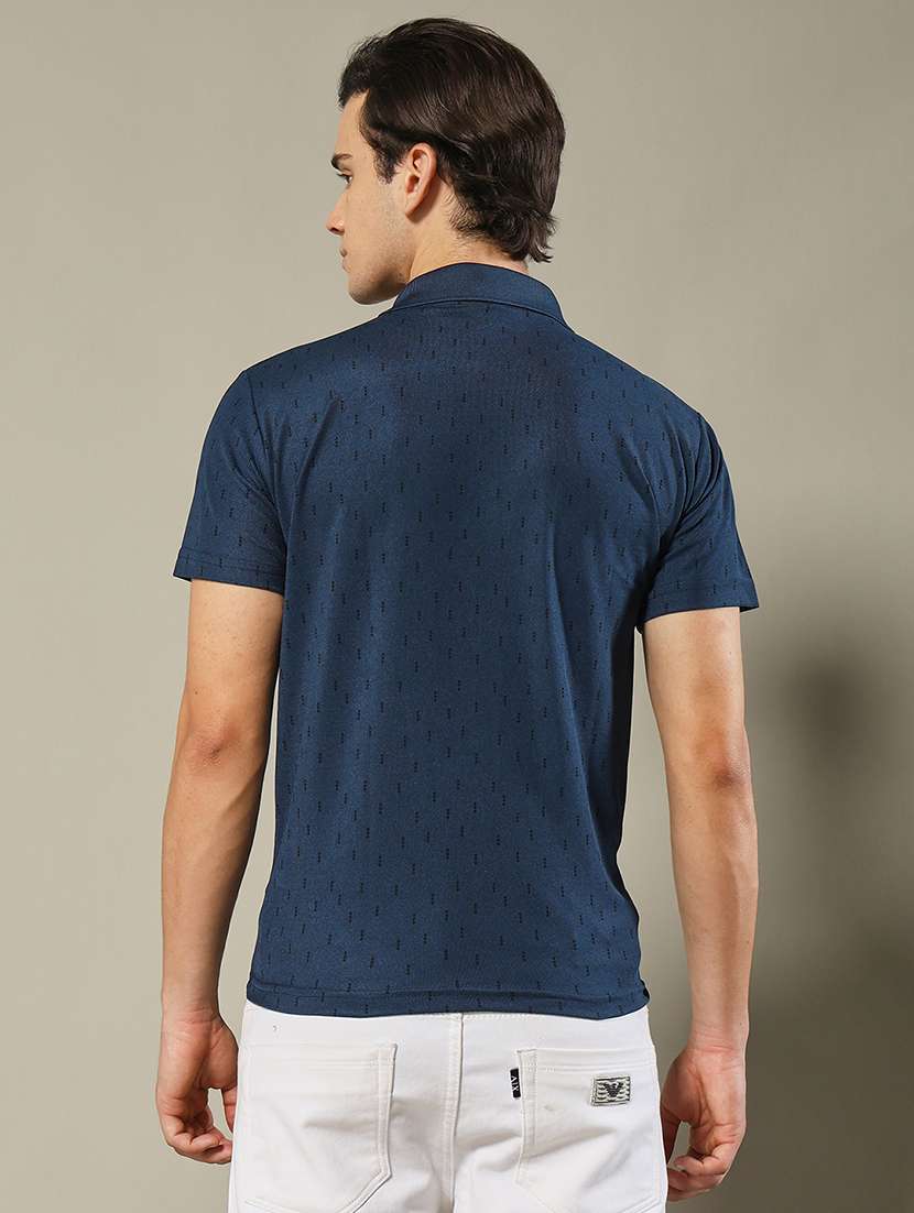 men printed short sleeve regular fit polo t-shirt - 22084720 -  Standard Image - 1