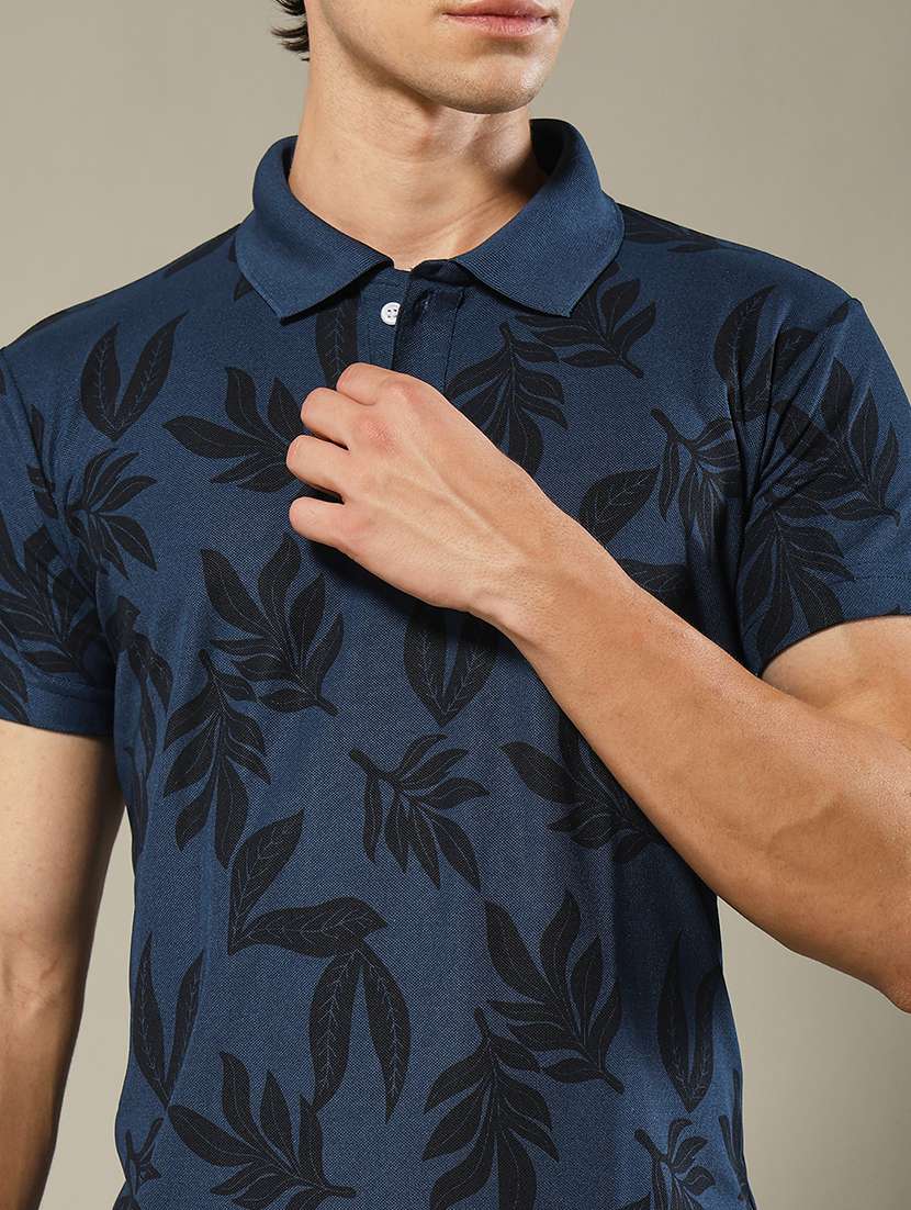 men printed short sleeve regular fit polo t-shirt - 22084722 -  Standard Image - 4