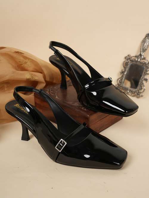 women solid back strap kitten heel sandals - 22084745 -  Standard Image - 0