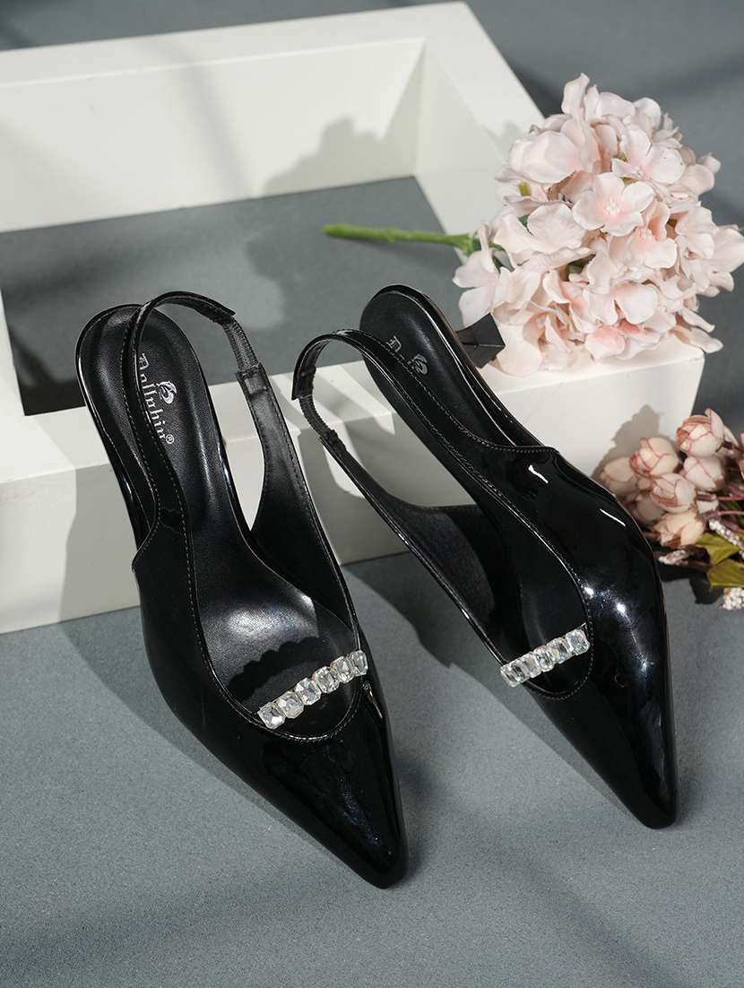 women solid back strap kitten heel sandals - 22084748 -  Zoom Image - 0