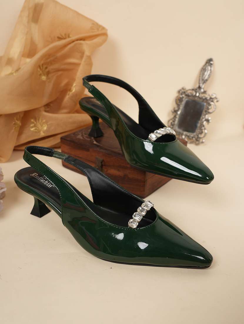 women solid back strap kitten heel sandals - 22084749 -  Zoom Image - 0