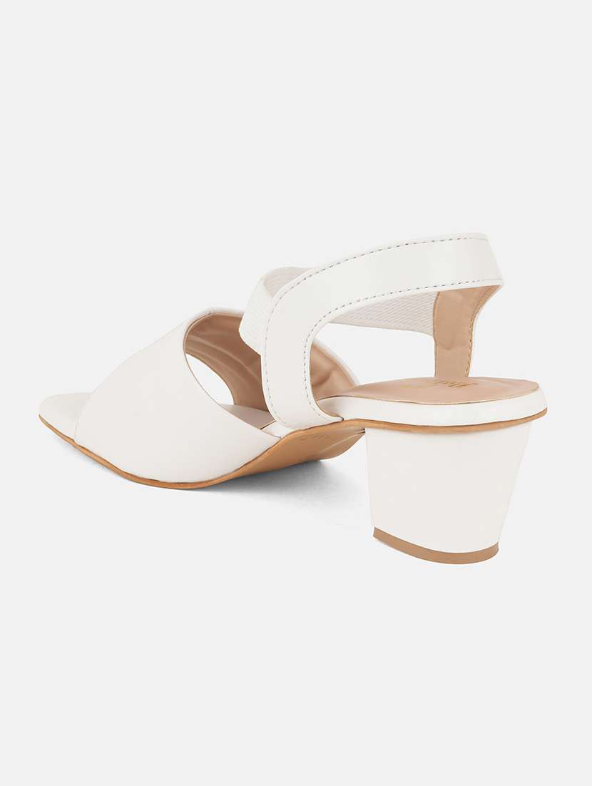 women solid back strap block heel sandals - 22084753 - Standard Image - 4