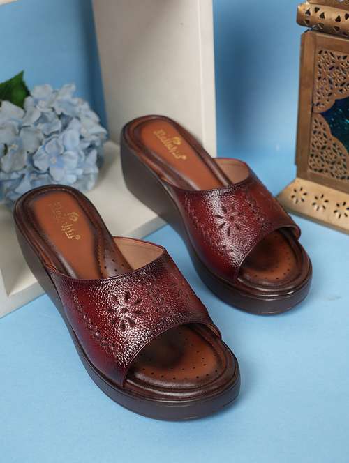women solid slip on platform wedges - 22084758 - Standard Image - 0