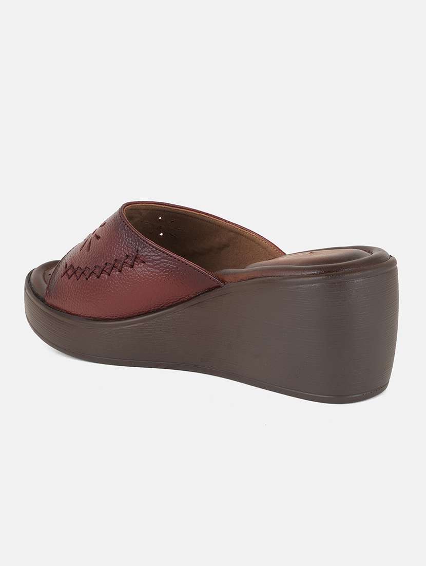 women solid slip on platform wedges - 22084758 - Standard Image - 4