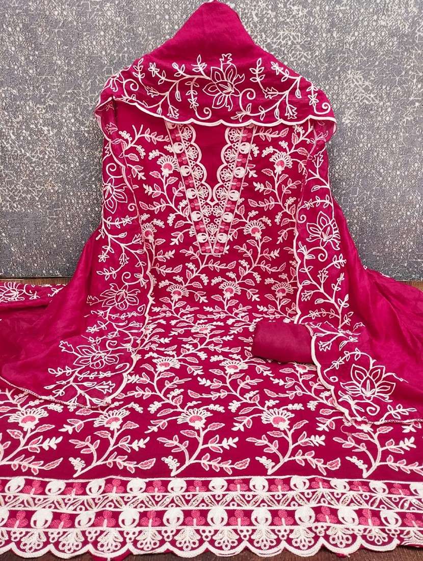 women solid with work unstitched suit set - 22084779 -  Standard Image - 1