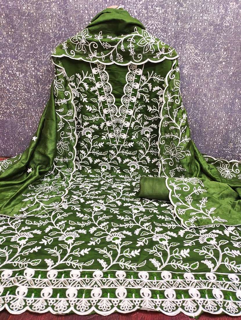 women solid with work unstitched suit set - 22084782 -  Standard Image - 1