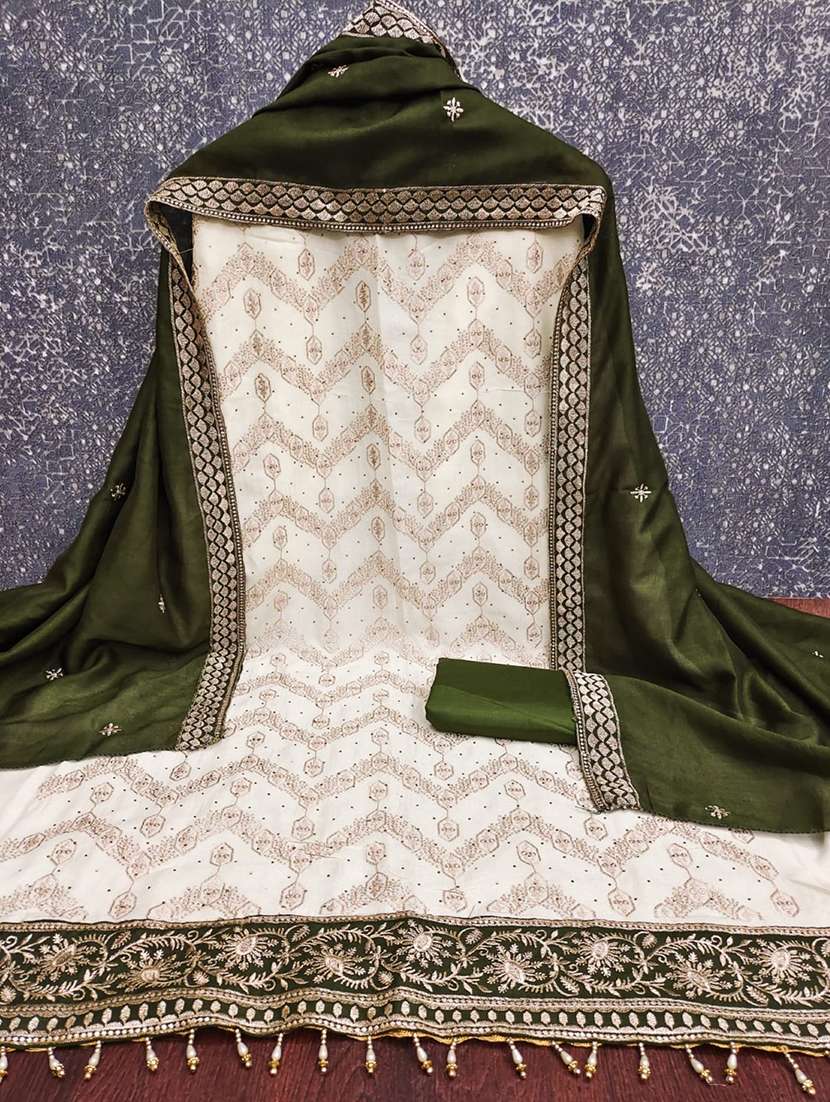 women solid with work unstitched suit set - 22084786 -  Standard Image - 1