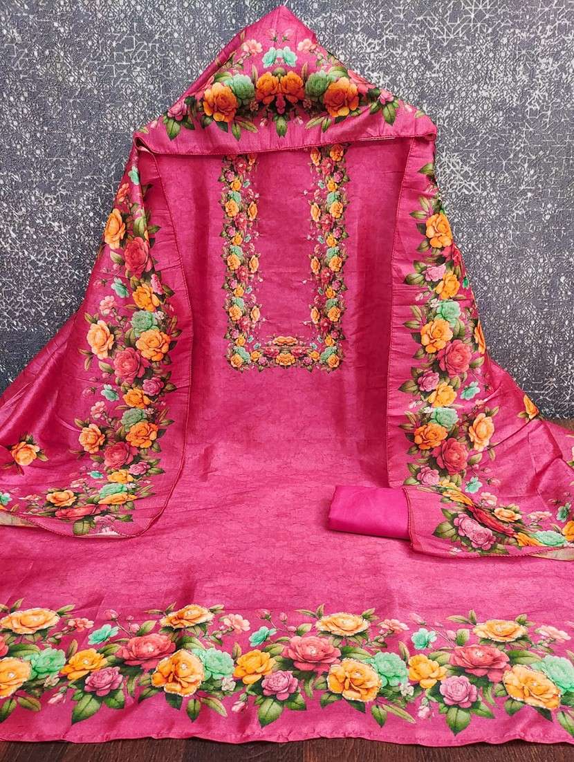 women floral printed unstitched suit set - 22084797 -  Standard Image - 1