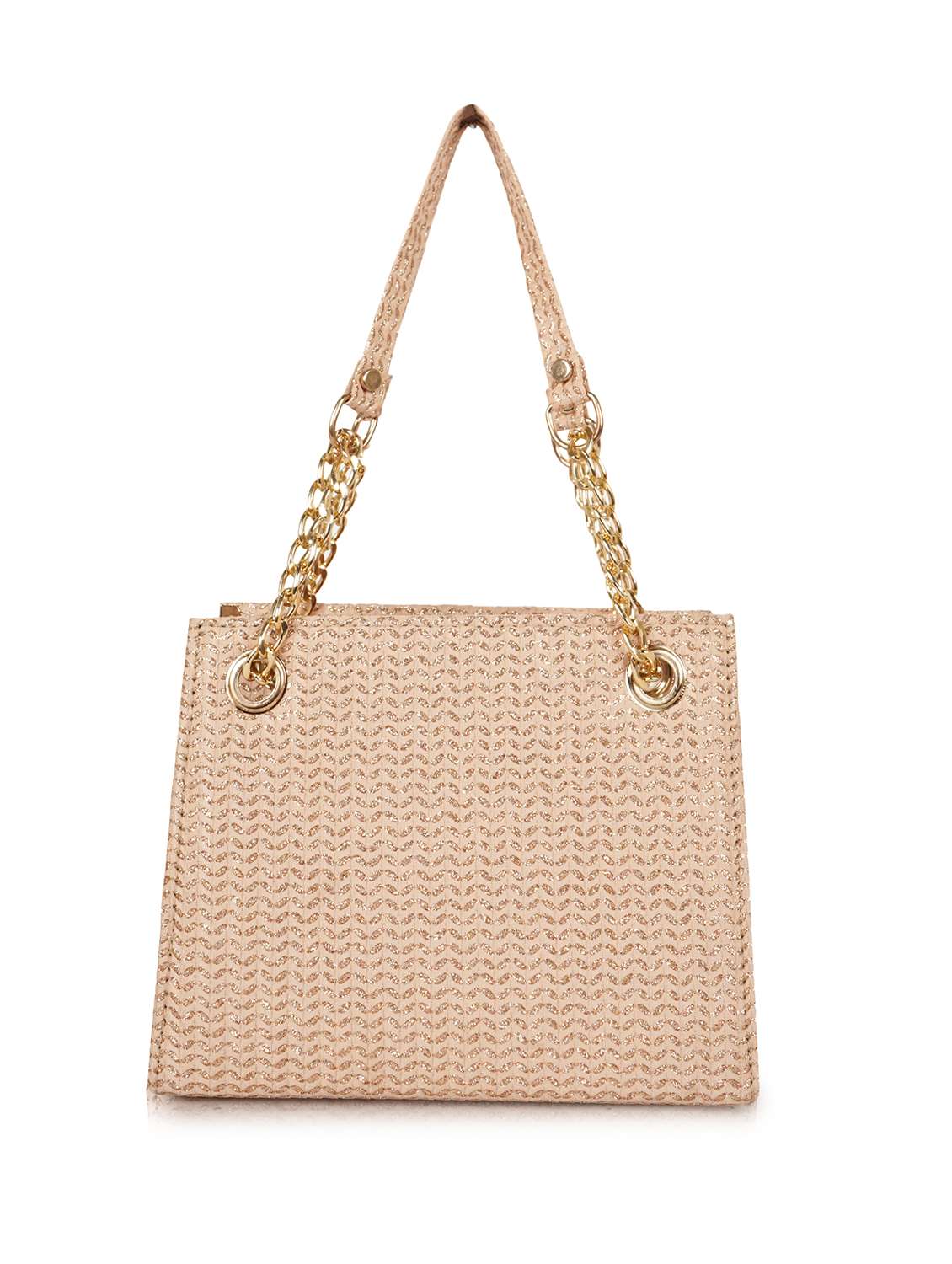 quilted gold polyester party handbag - 22084801 -  Standard Image - 1