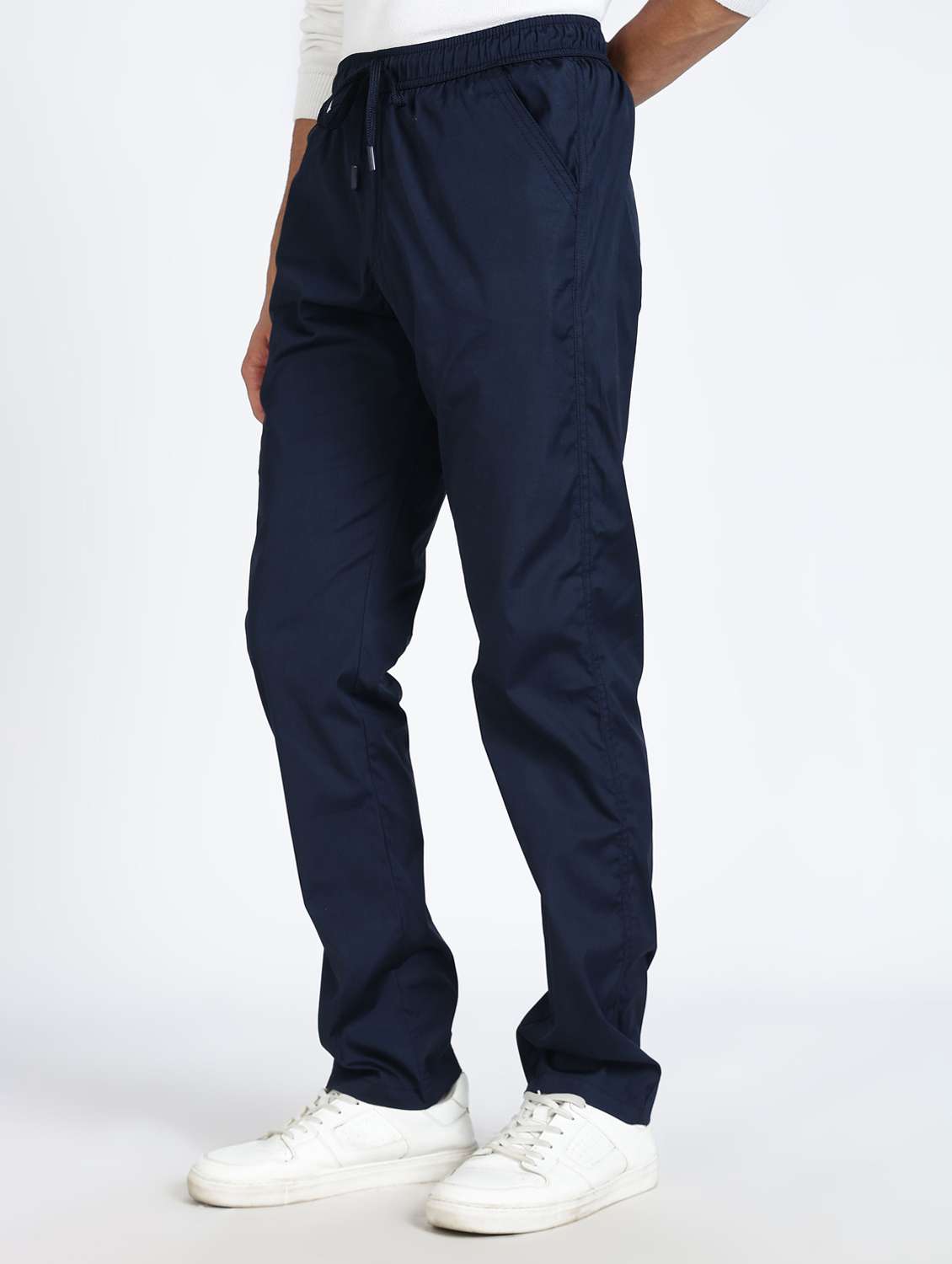 men solid mid rise chinos casual trouser - 22084853 -  Standard Image - 1