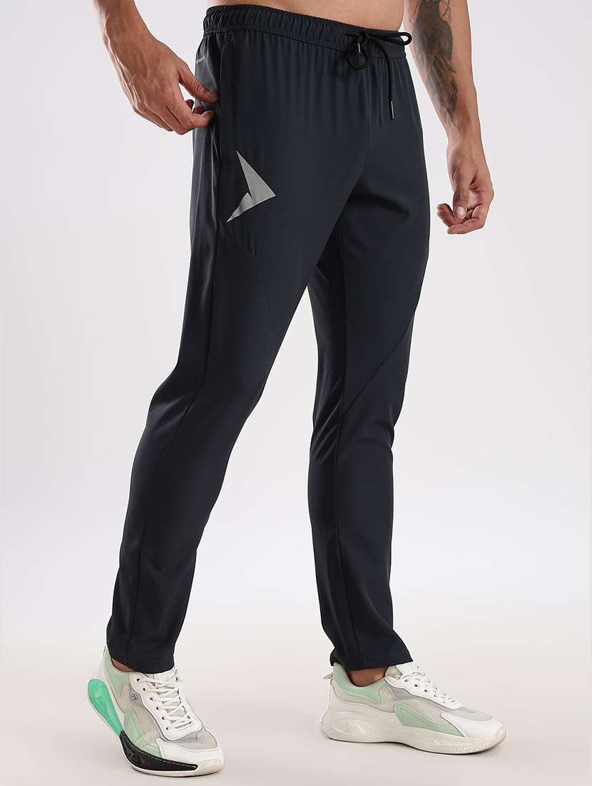 men solid mid rise full length track pant - 22085092 -  Standard Image - 1