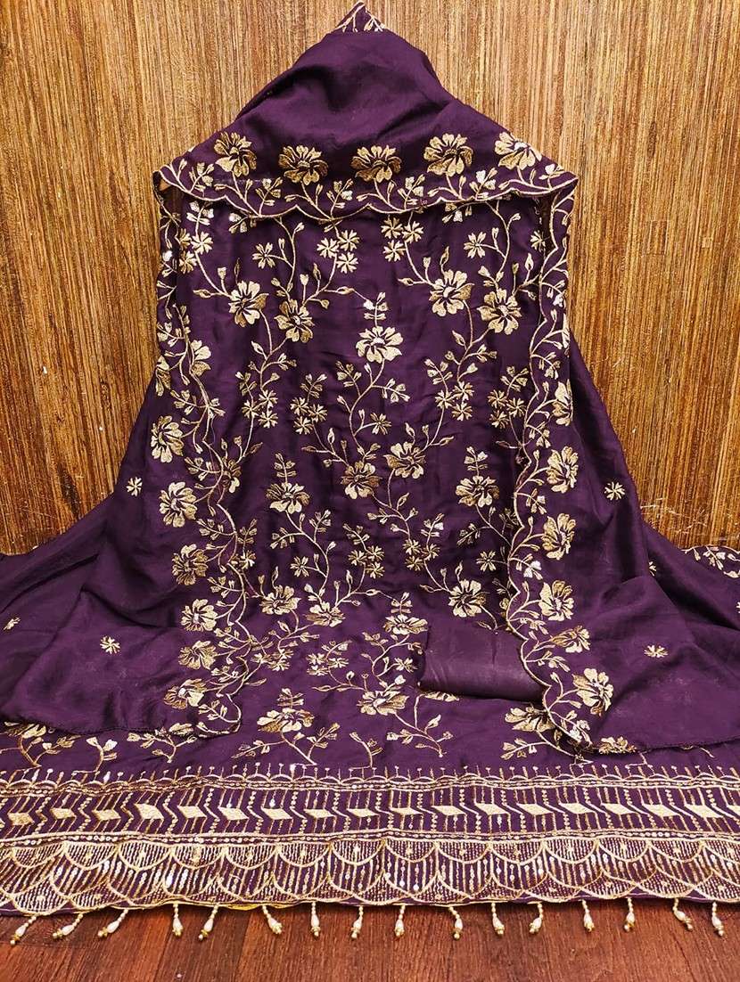 women solid with work unstitched suit set - 22085124 -  Standard Image - 1