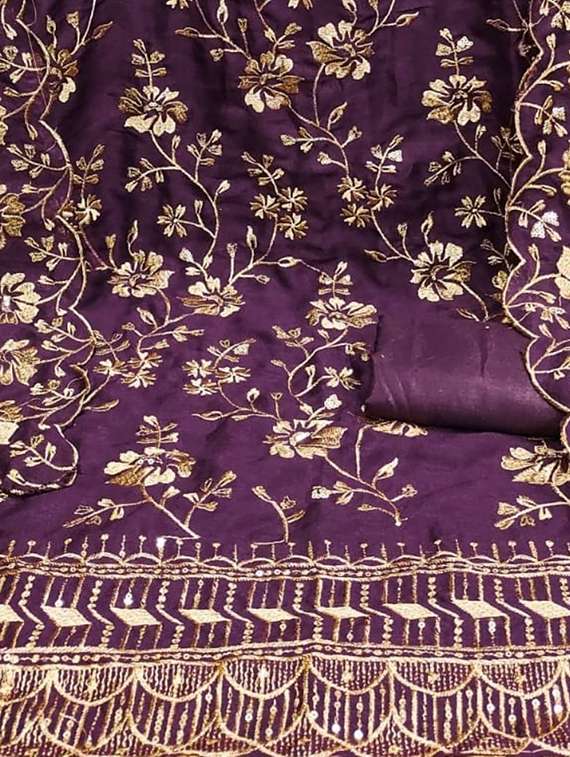 women solid with work unstitched suit set - 22085124 -  Standard Image - 4