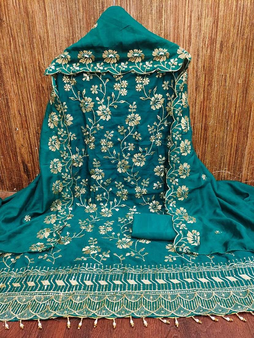 women solid with work unstitched suit set - 22085125 -  Standard Image - 1