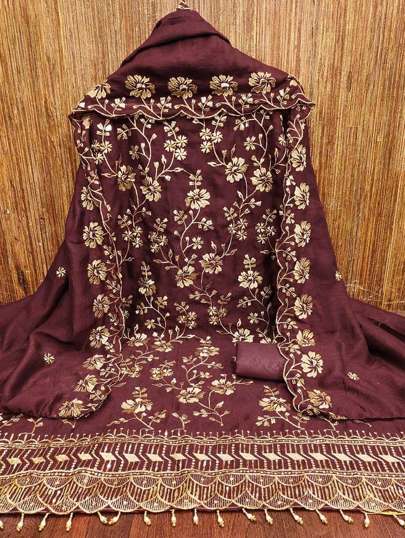 women solid with work unstitched suit set - 22085126 -  Standard Image - 1