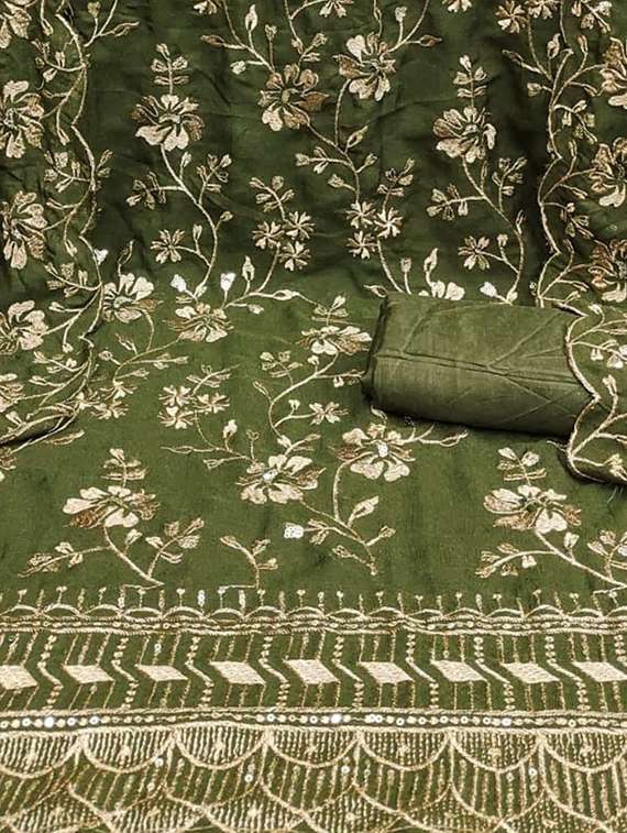 women solid with work unstitched suit set - 22085127 -  Standard Image - 4