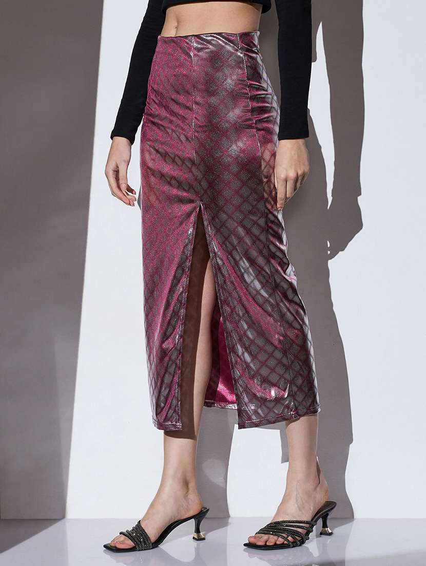 women self designed high rise bodycon skirt - 22085184 - Standard Image - 1