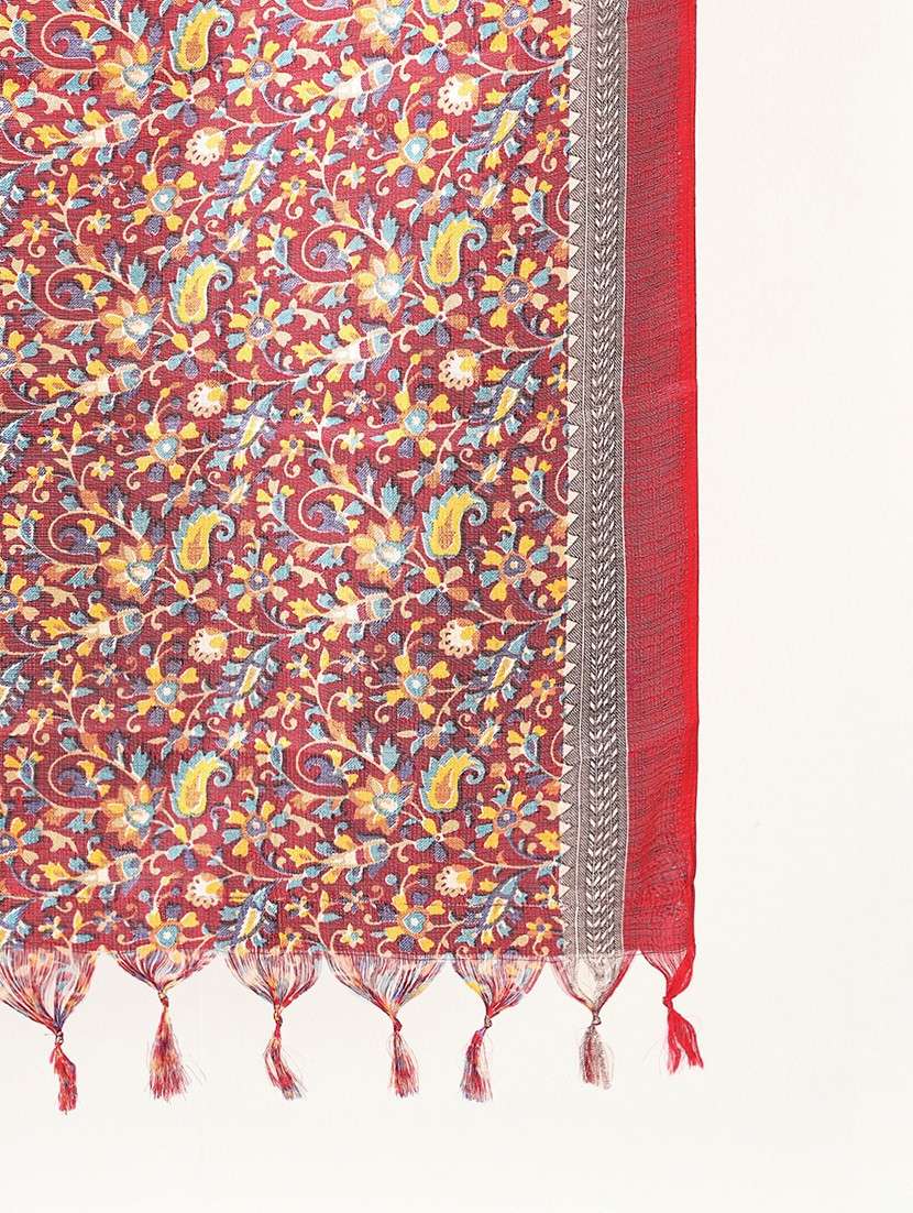 floral print silk dupatta casual wear - 22085225 -  Standard Image - 1