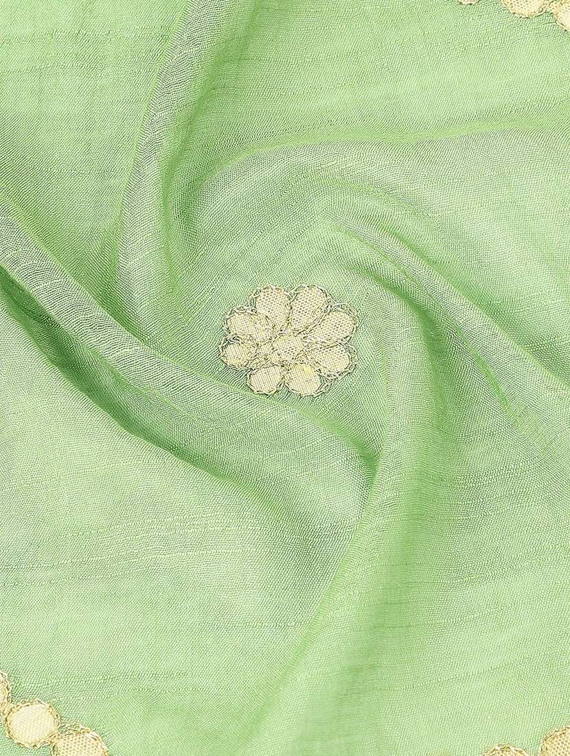 globus women green gotta patti detail organza tasselled border festive dupatta - 22085236 -  Standard Image - 1