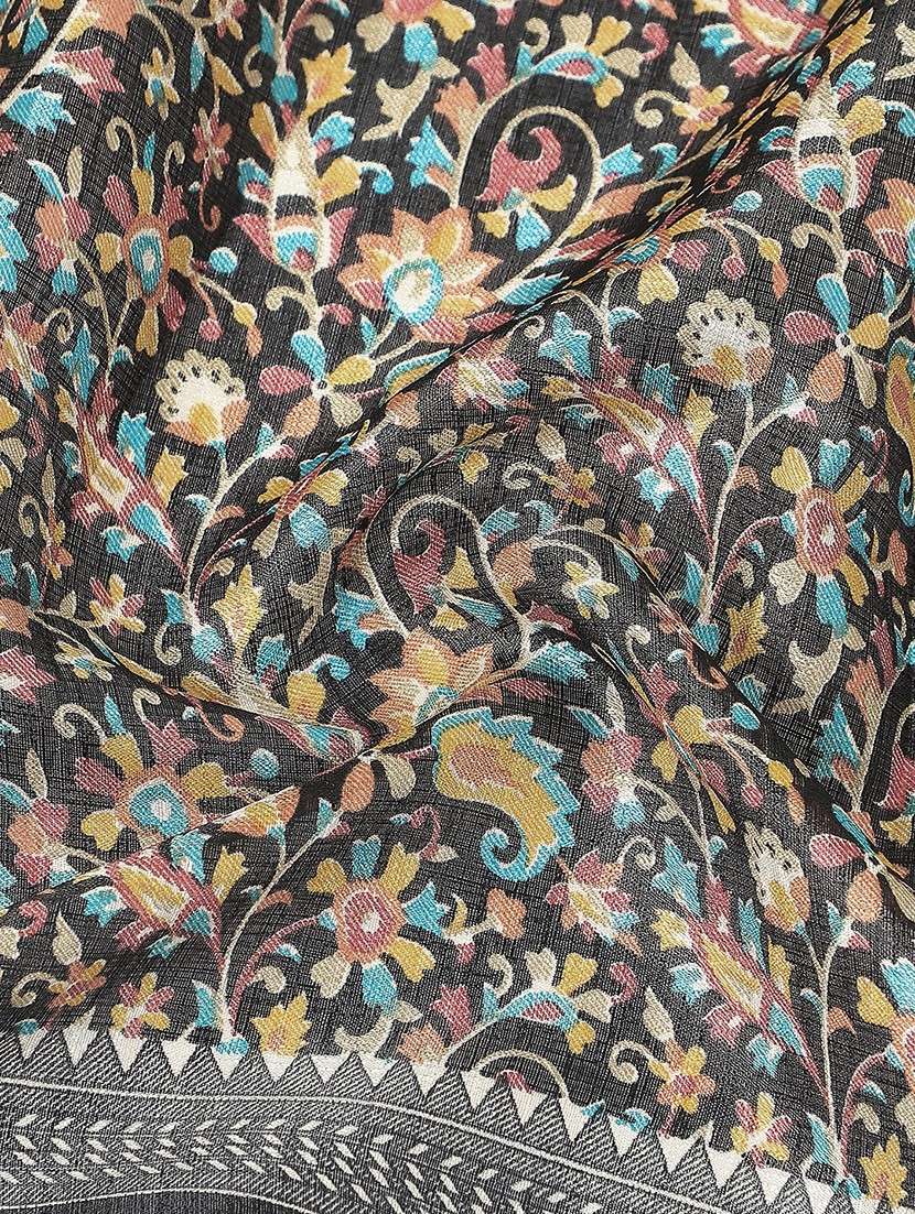 floral silk dupatta with tassels - 22085246 -  Standard Image - 1