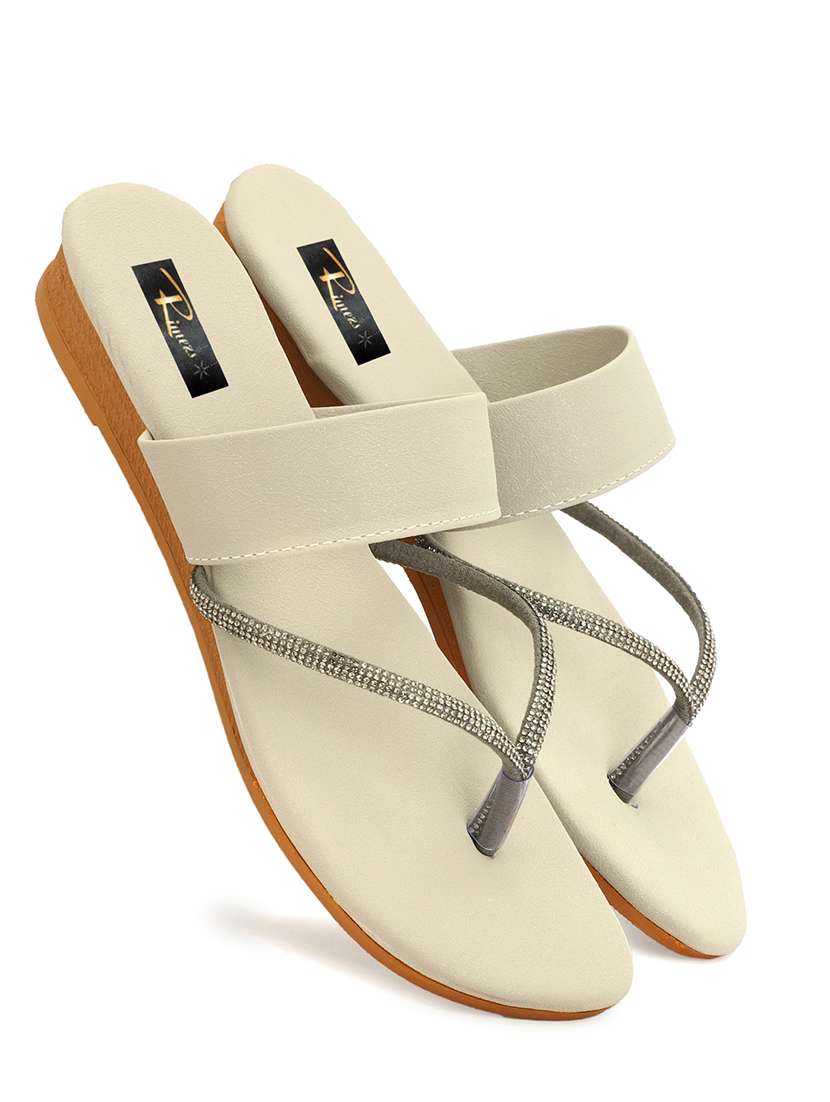 women solid slip on flat sandals - 22085250 - Standard Image - 1