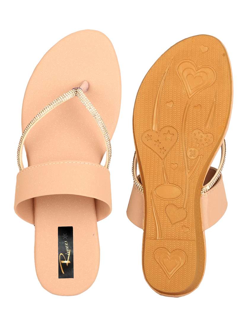 women solid slip on flat sandals - 22085252 - Standard Image - 4
