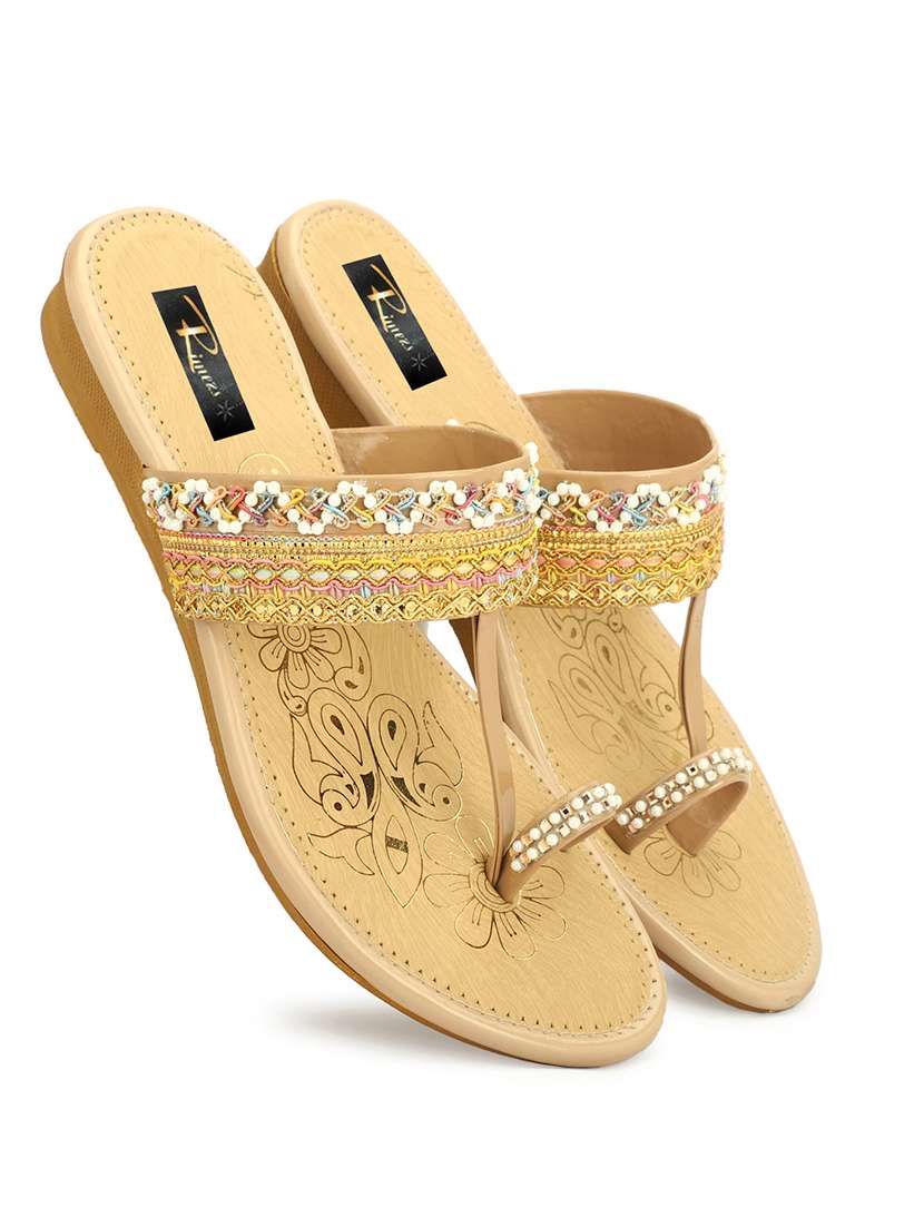 women one toe slip on flat sandals - 22085256 - Standard Image - 1