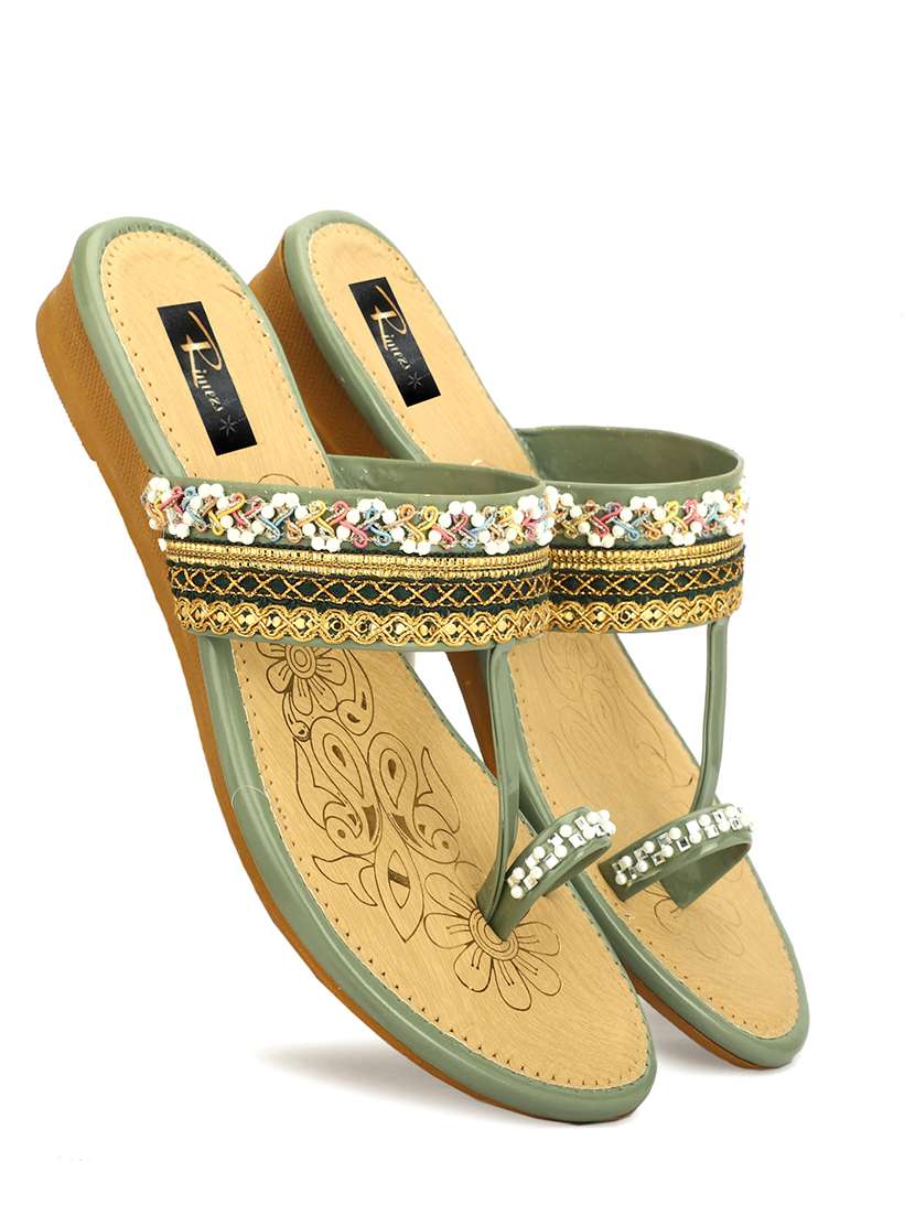 women one toe slip on flat sandals - 22085258 - Standard Image - 1
