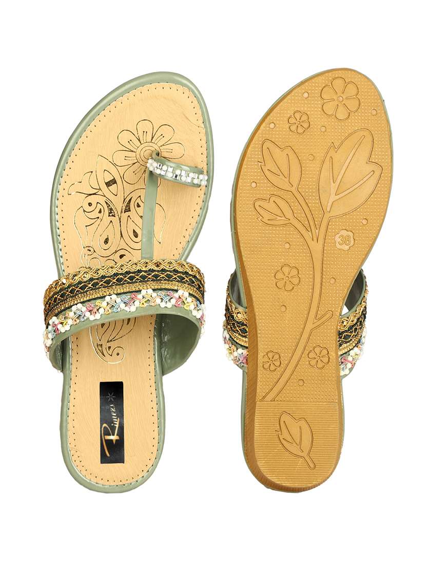 women one toe slip on flat sandals - 22085258 - Standard Image - 4