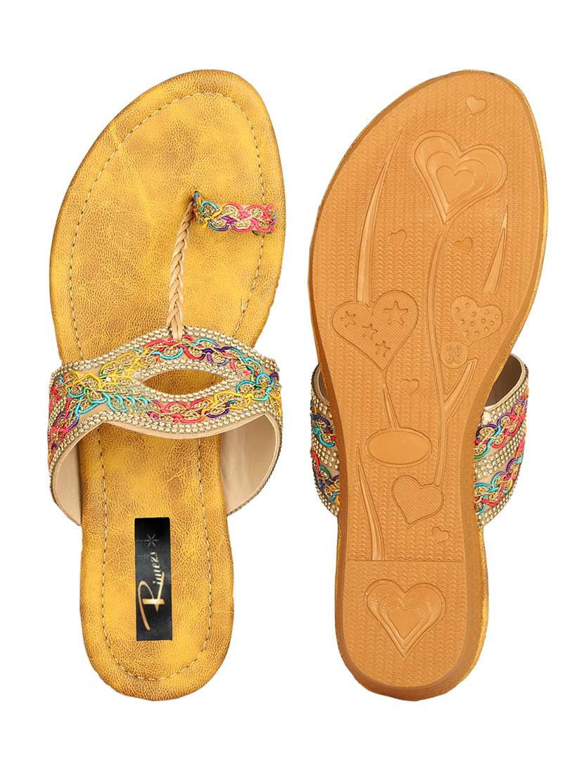 women one toe slip on flat sandals - 22085259 - Standard Image - 4