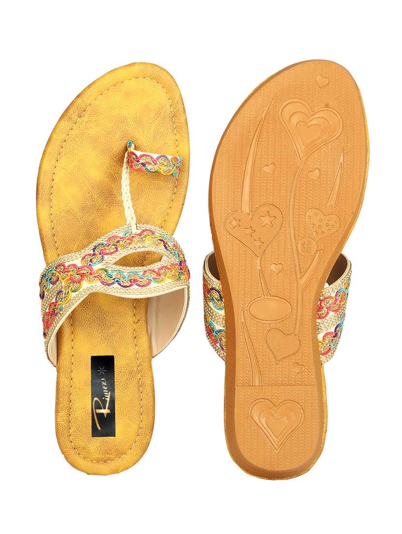 women one toe slip on flat sandals - 22085260 - Standard Image - 4