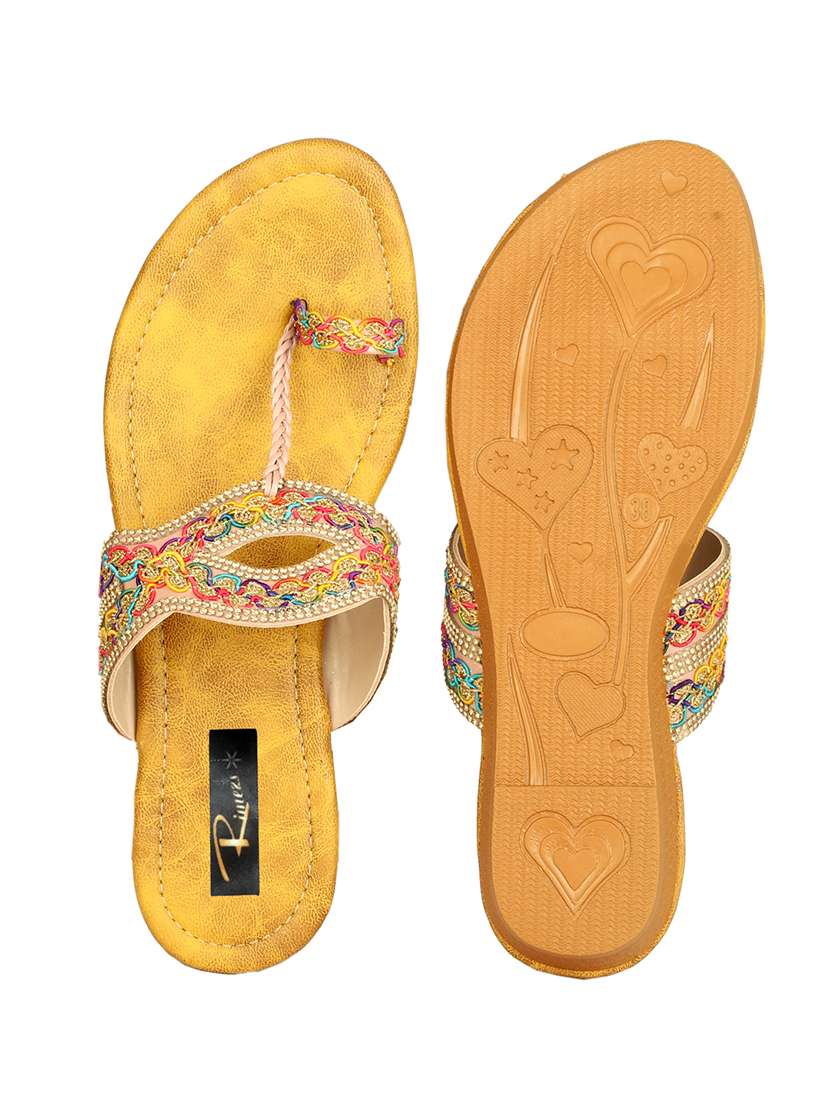 women one toe slip on flat sandals - 22085261 - Standard Image - 4