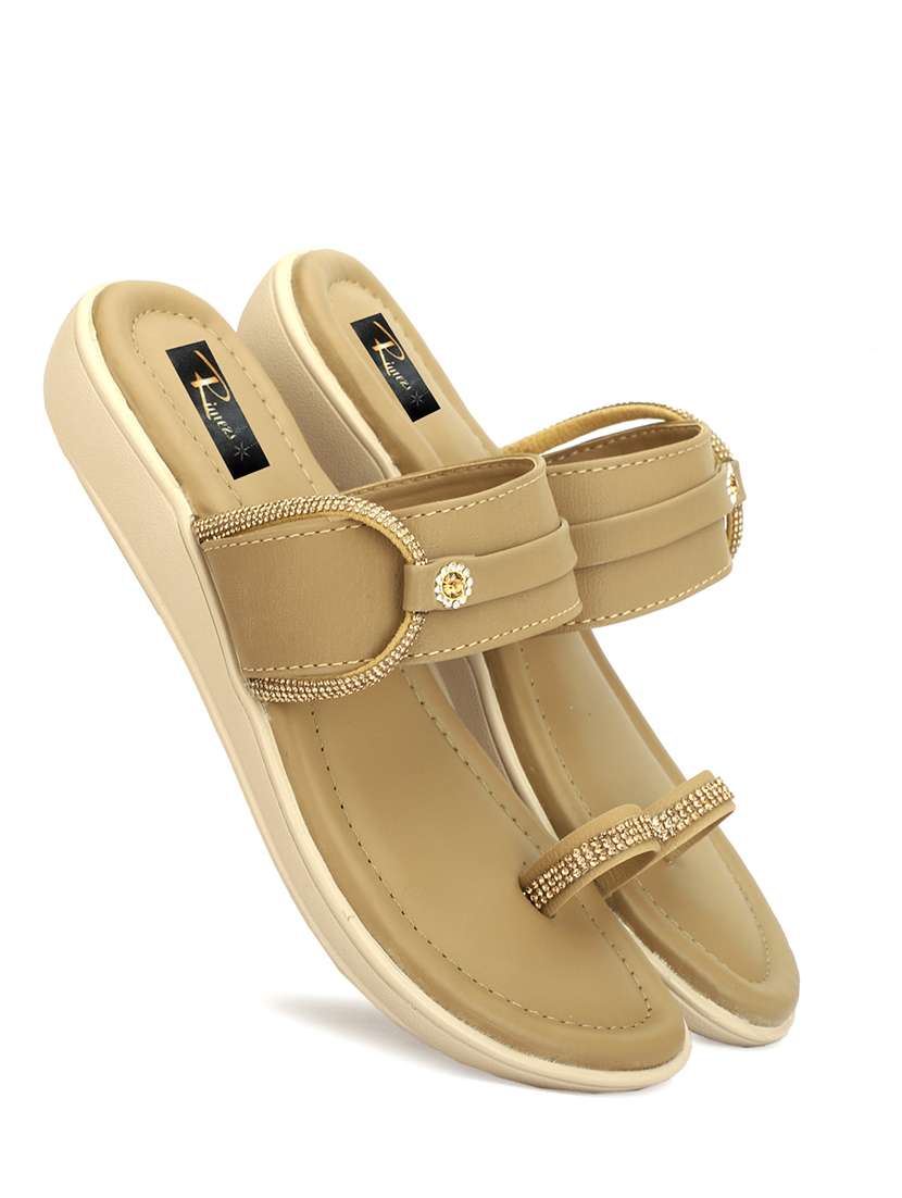 women one toe slip on flat sandals - 22085262 - Standard Image - 1
