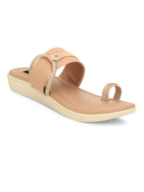women one toe slip on flat sandals - 22085263 - Standard Image - 0