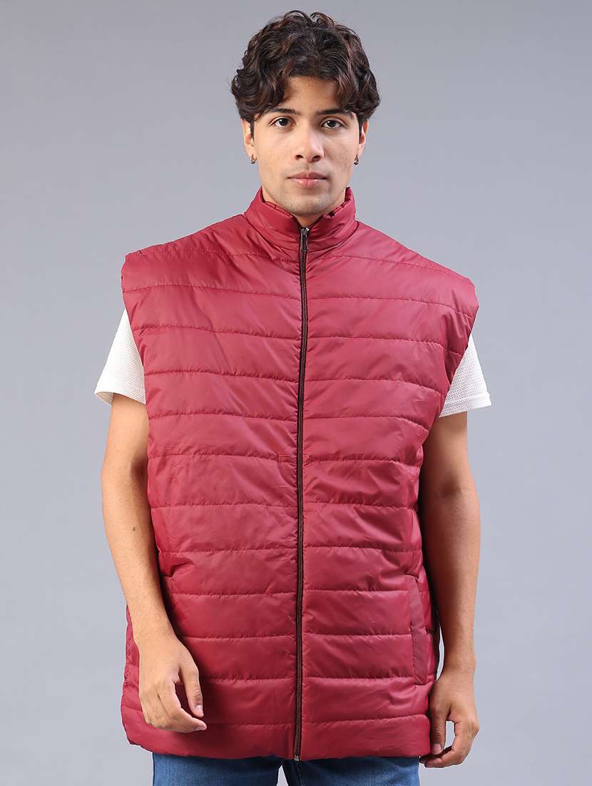 men solid sleeveless lightweight puffer jacket - 22085288 -  Standard Image - 1