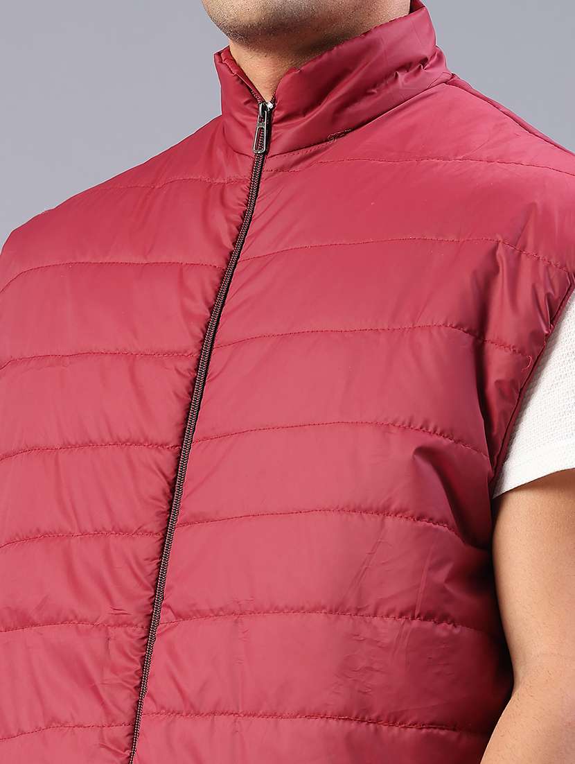 men solid sleeveless lightweight puffer jacket - 22085288 -  Standard Image - 4
