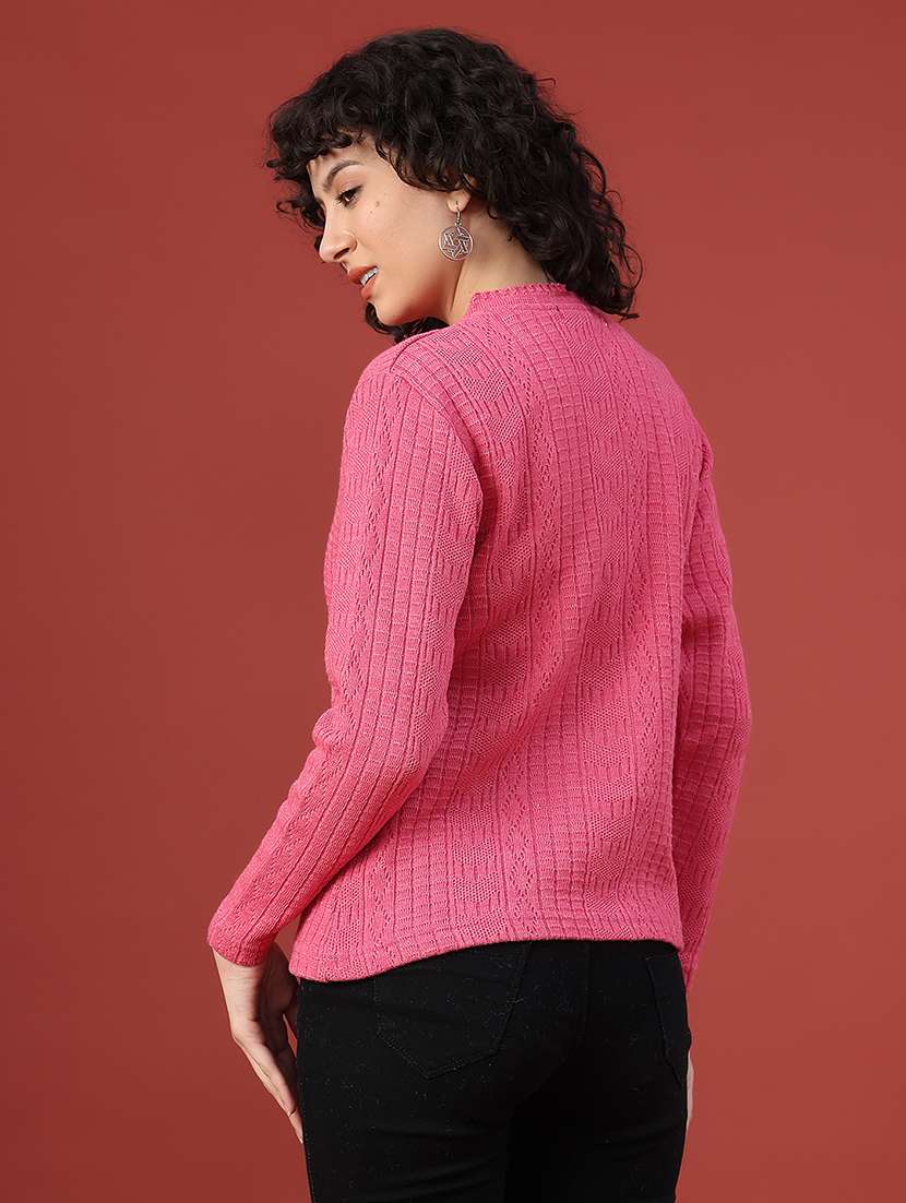 women self design long sleeve cardigan - 22085310 -  Standard Image - 4