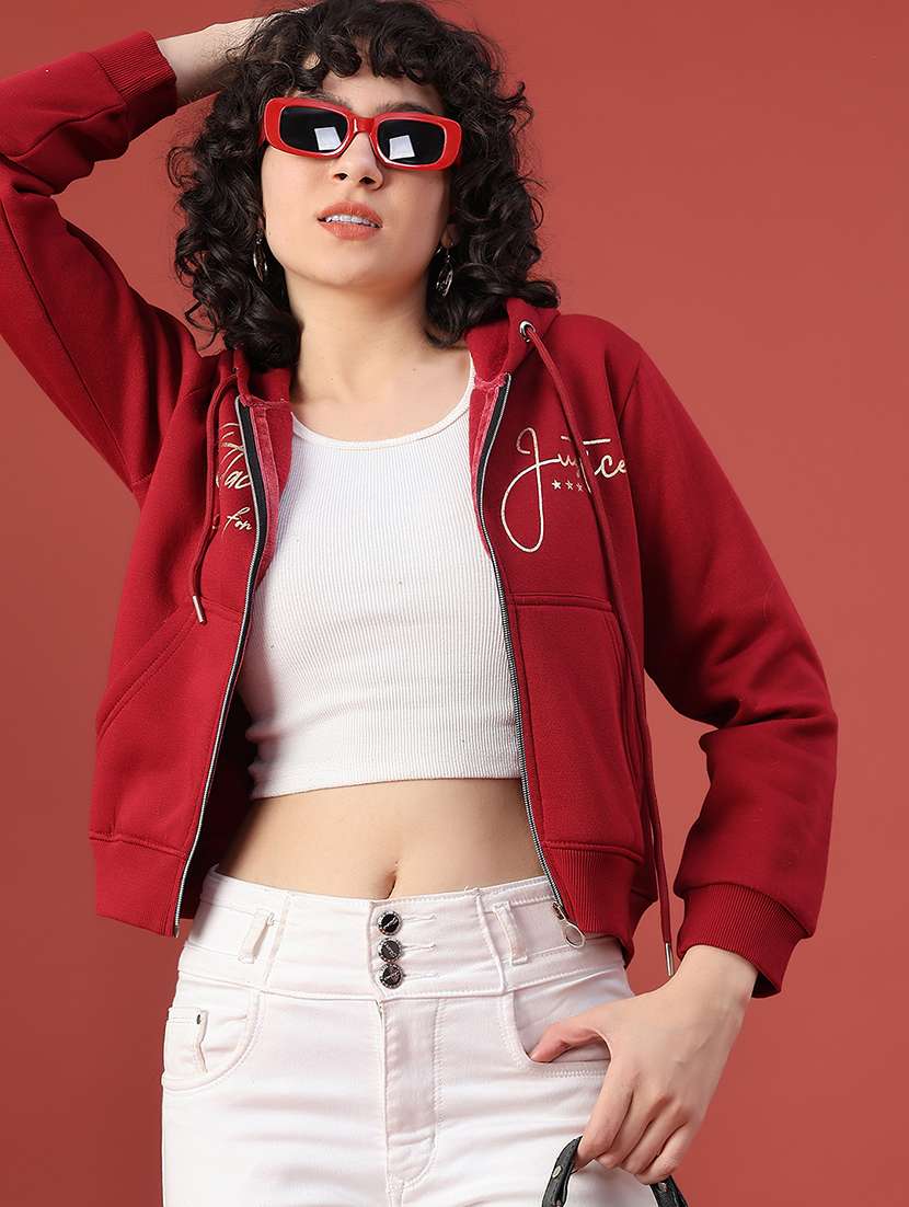 women printed long sleeve hooded sweatshirt - 22085754 -  Standard Image - 1