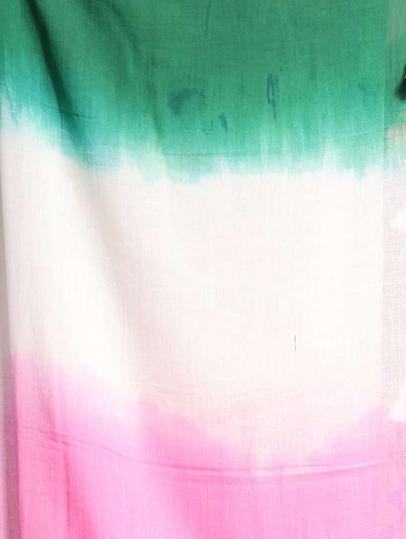 women tie & dye printed saree with blouse - 22085854 - Standard Image - 4